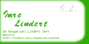 imre lindert business card